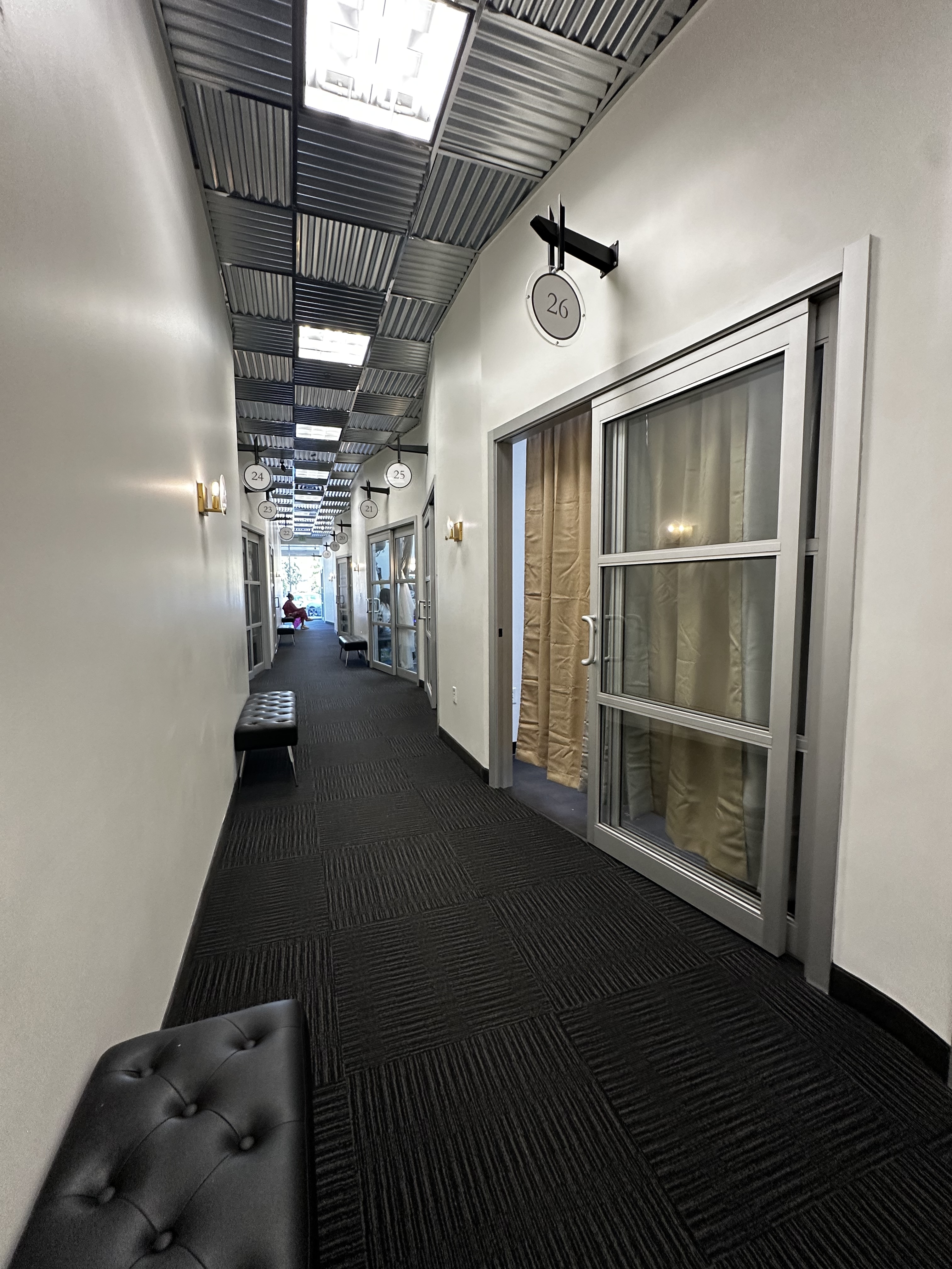 Private studio entrance at Kao Thai Massage inside Sola Salon Studios, Cupertino